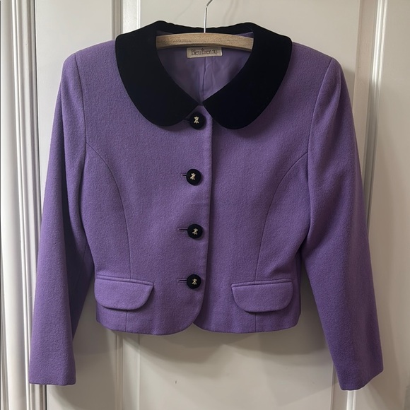 Vintage Women's Two Piece Set Purple Jacket and Skirt Size XS - Picture 2 of 12